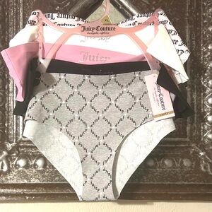 Juicy Couture NWT 5 Pack women's seamless panties, available in size XL pink